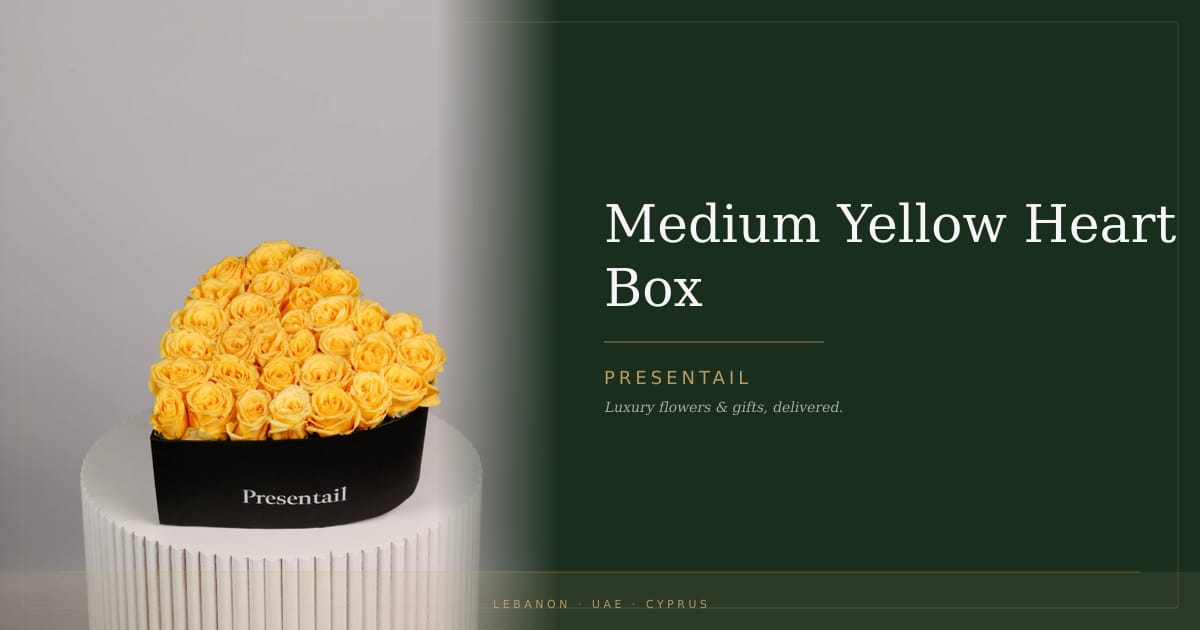 Medium Yellow Heart Box