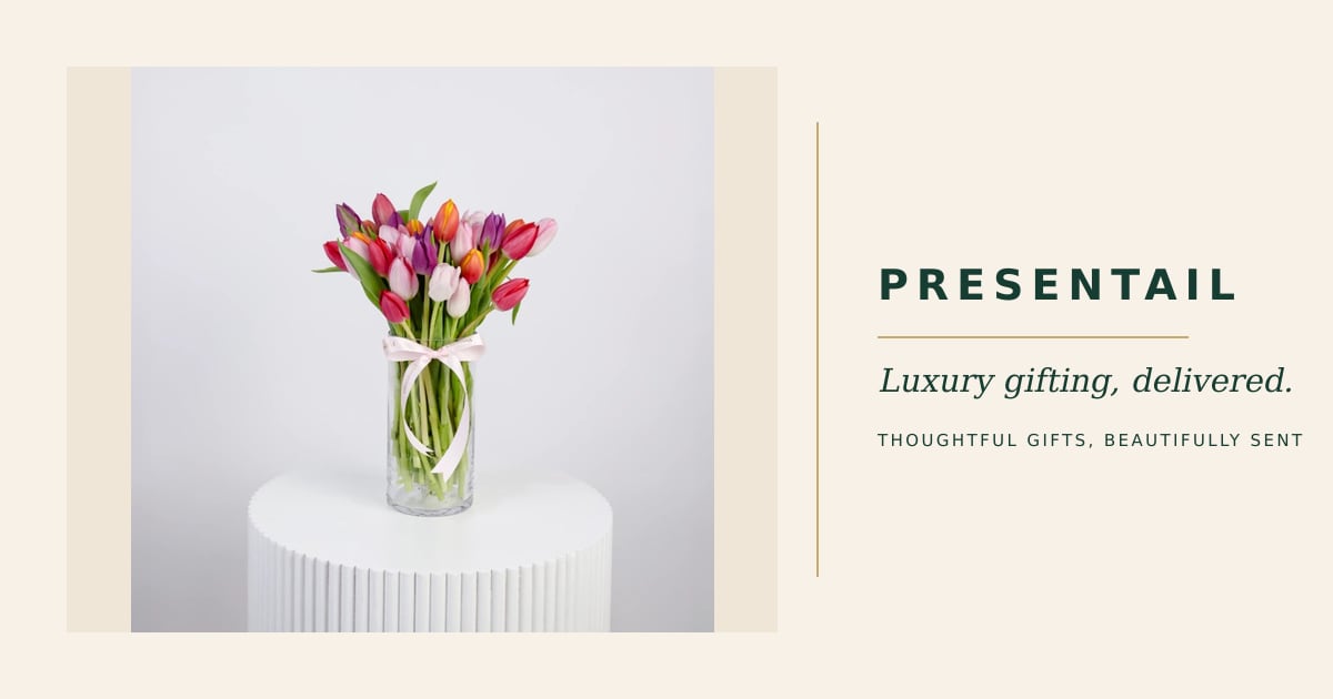 Mixed Tulip Vase Arrangement