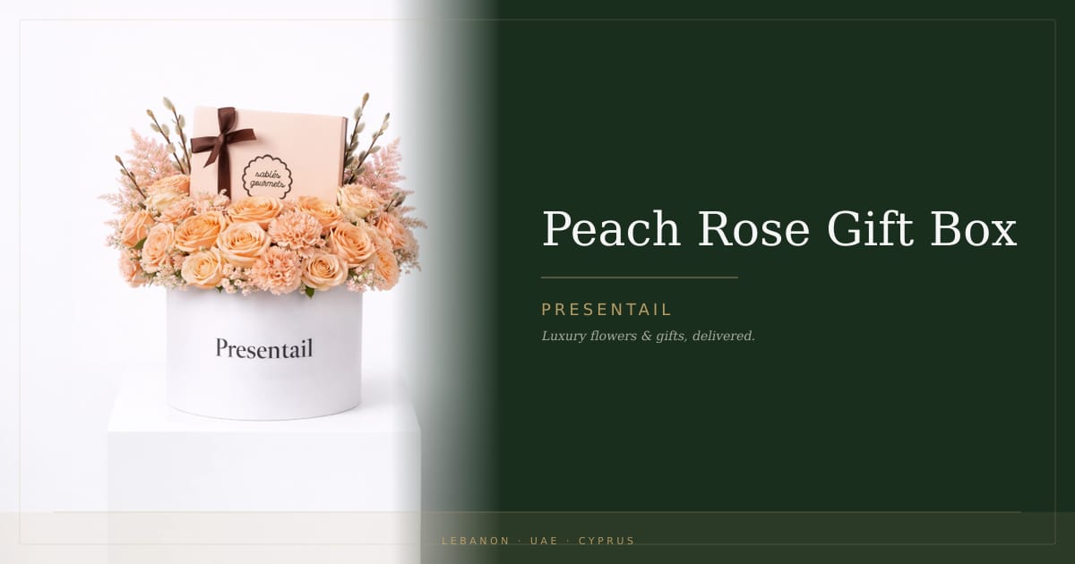 Peach Rose Gift Box