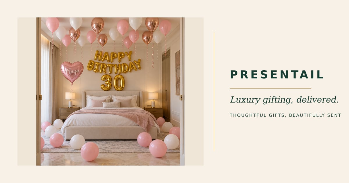 Personalised Name &amp; Age Birthday Room Decoration