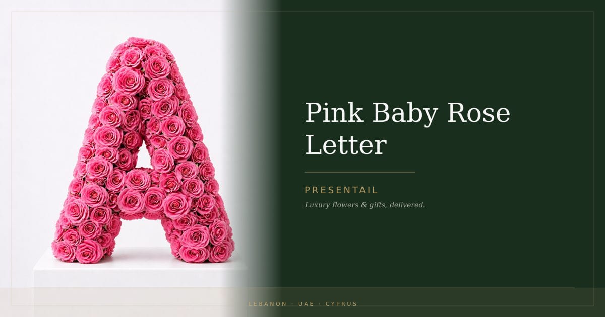 Pink Baby Rose Letter