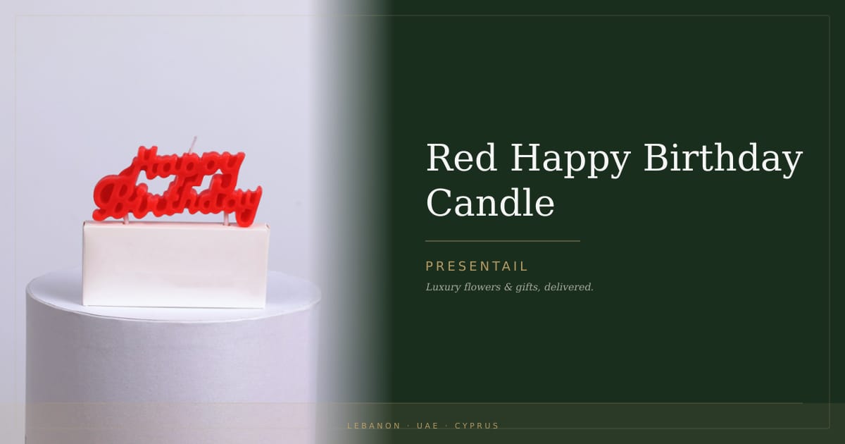 Red Happy Birthday Candle