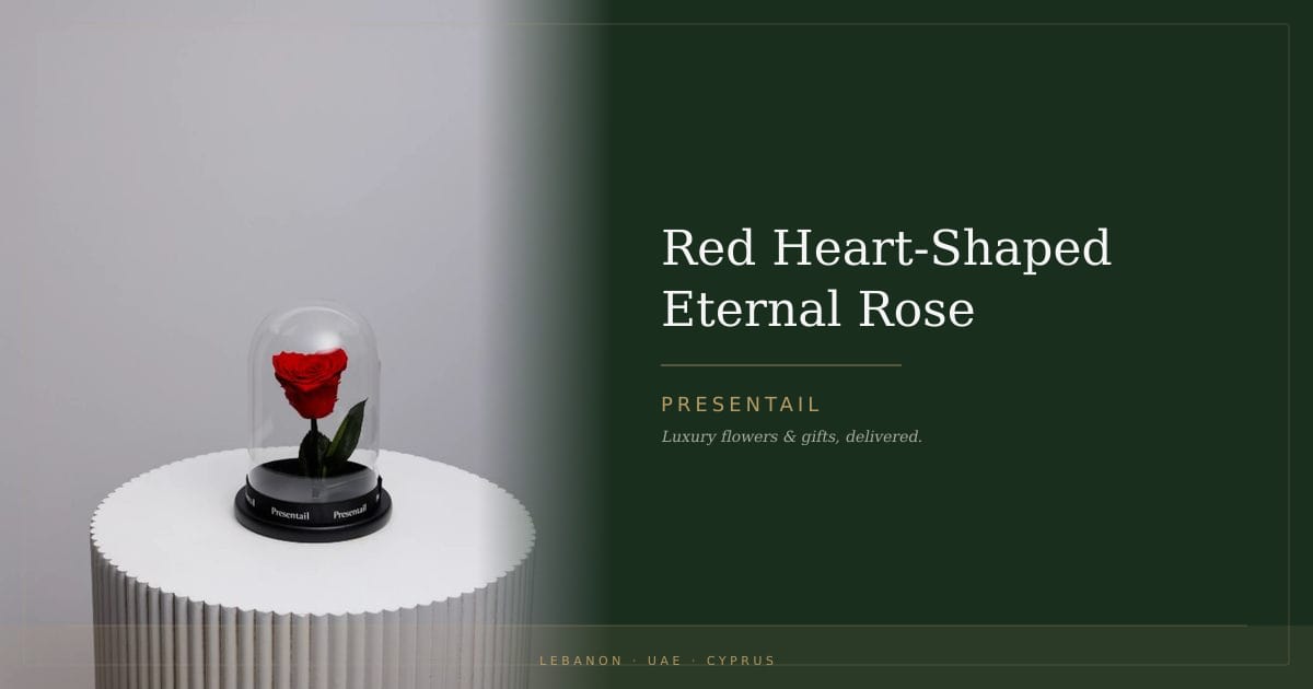Red Heart-Shaped Eternal Rose