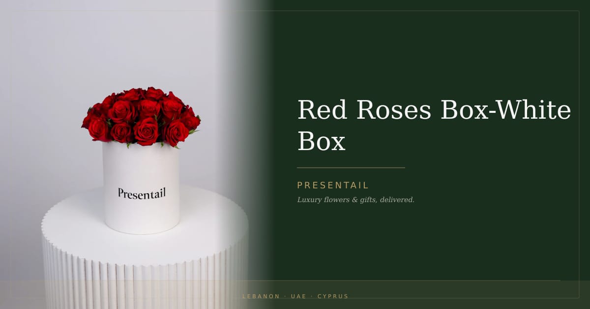 Red Roses Box-White Box
