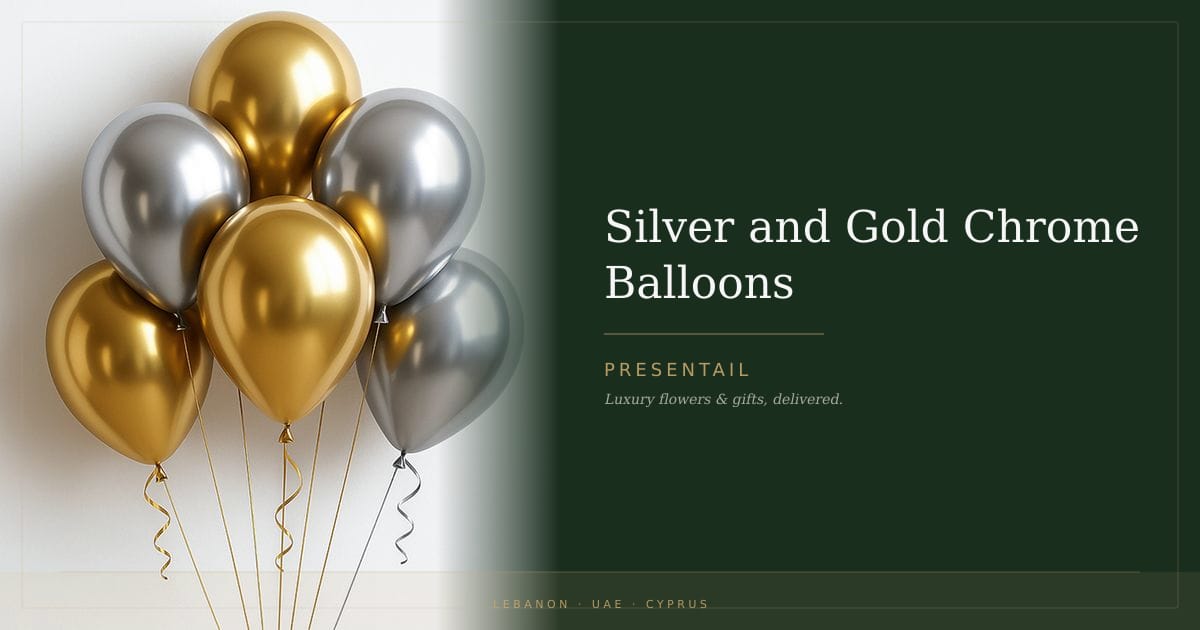Silver and Gold Chrome Balloons
