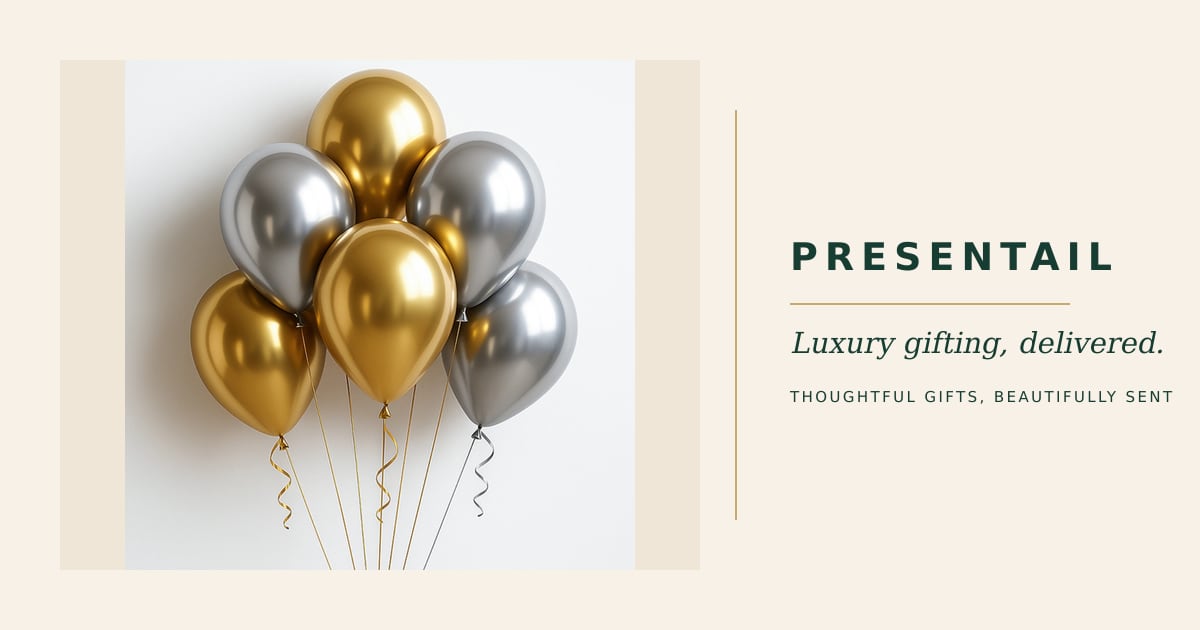 Silver and Gold Chrome Balloons