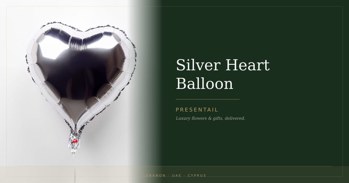 Silver Heart Balloon