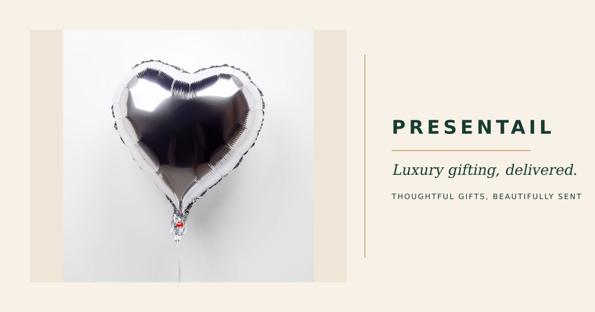 Silver Heart Balloon