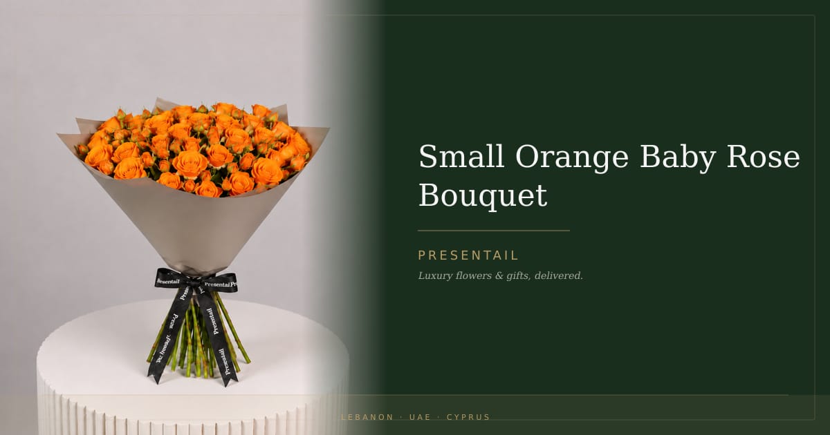 Small Orange Baby Rose Bouquet