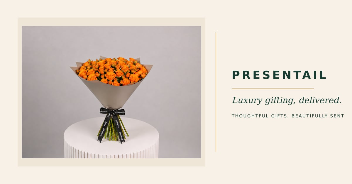 Small Orange Baby Rose Bouquet