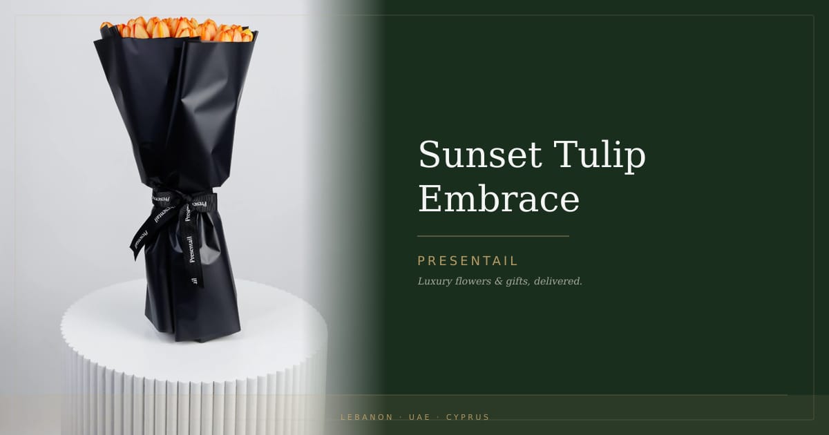Sunset Tulip Embrace