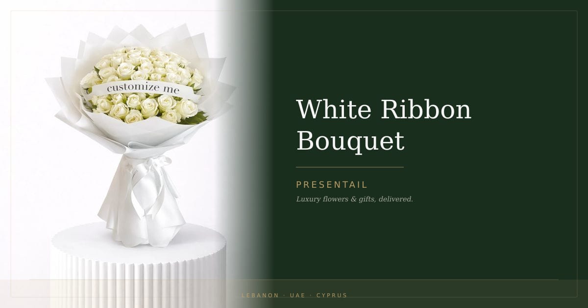 White Ribbon Bouquet