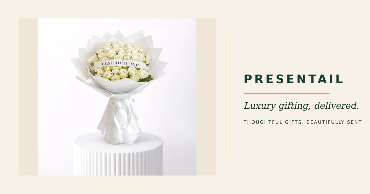 White Ribbon Bouquet