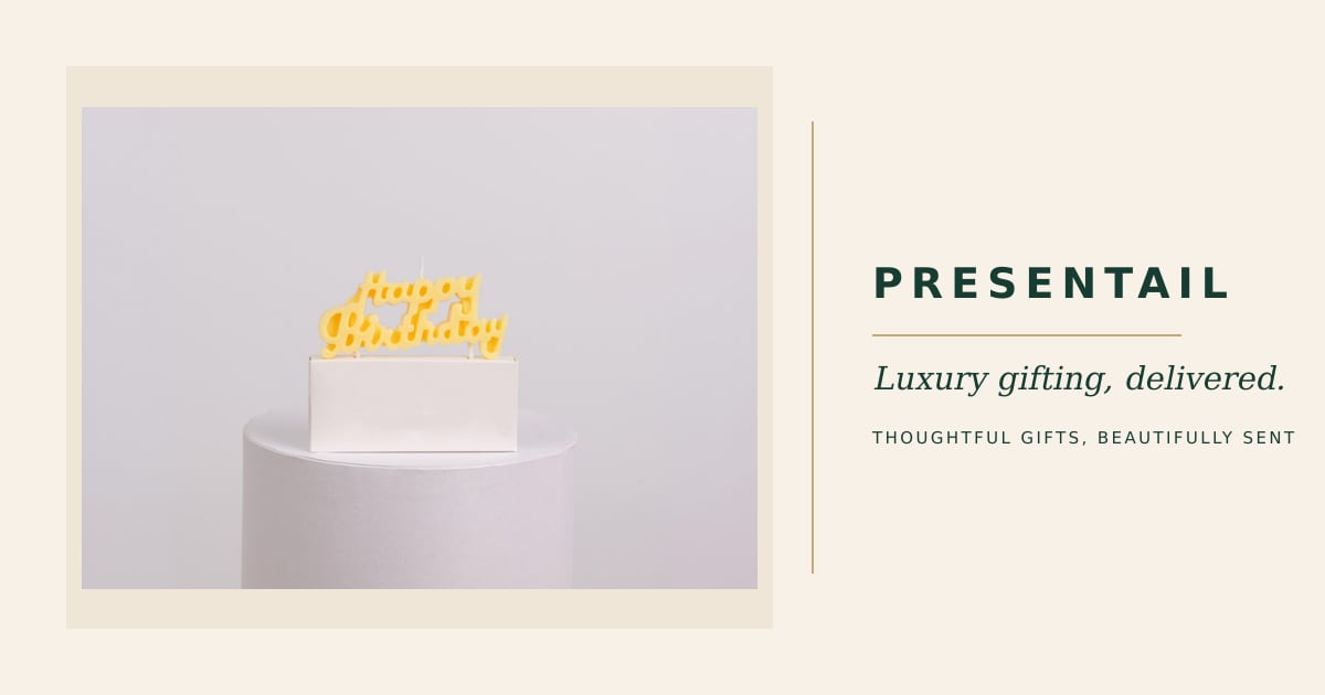 Yellow Happy Birthday Candle