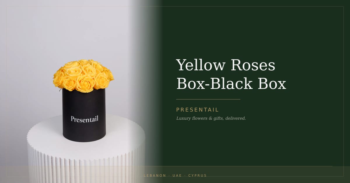 Yellow Roses Box-Black Box