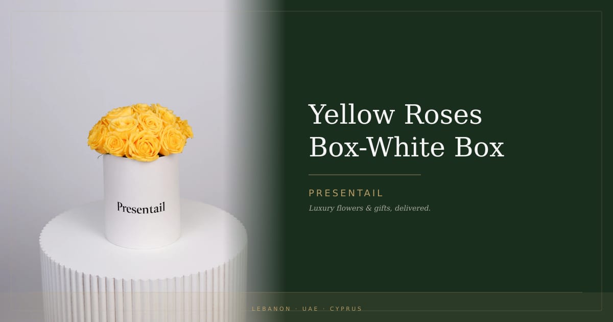 Yellow Roses Box-White Box