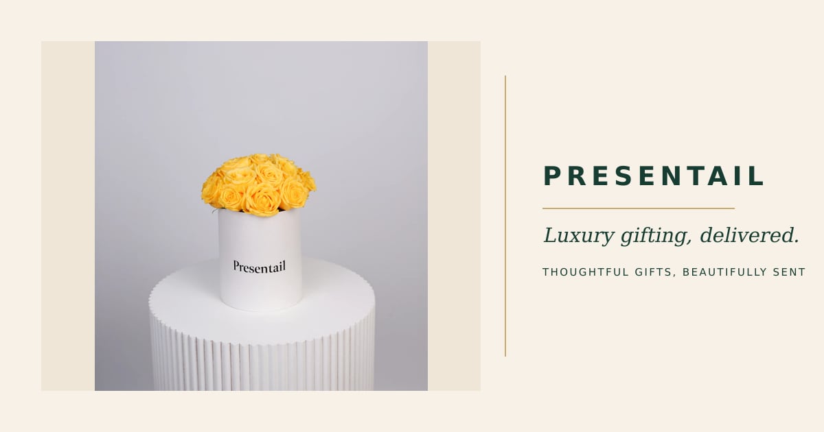 Yellow Roses Box-White Box