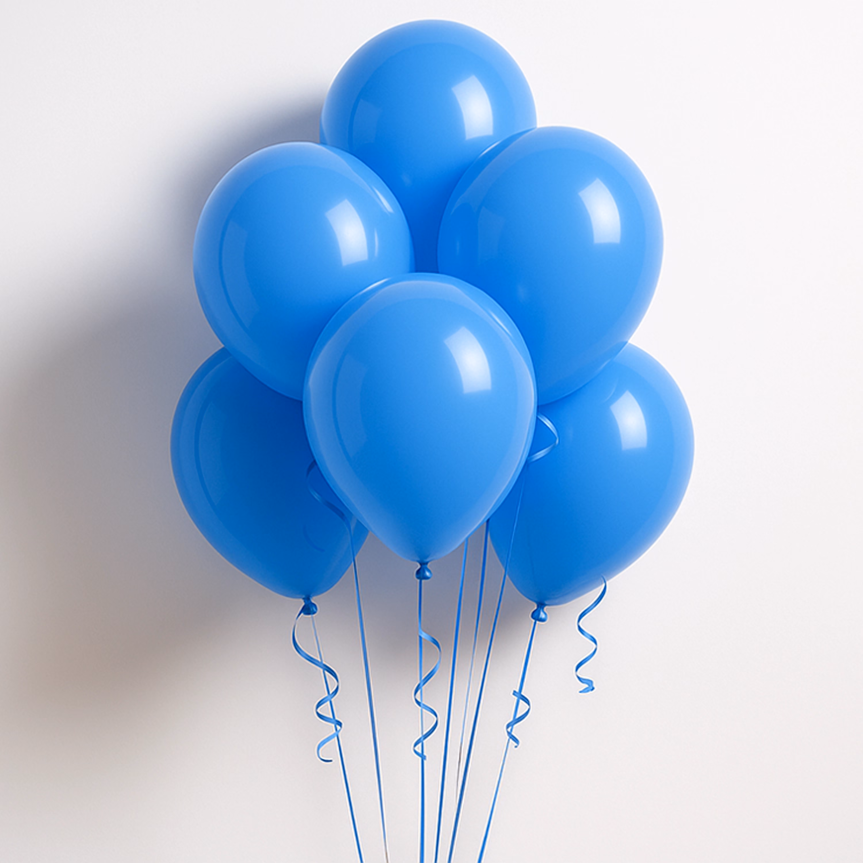 6 Blue Balloons
