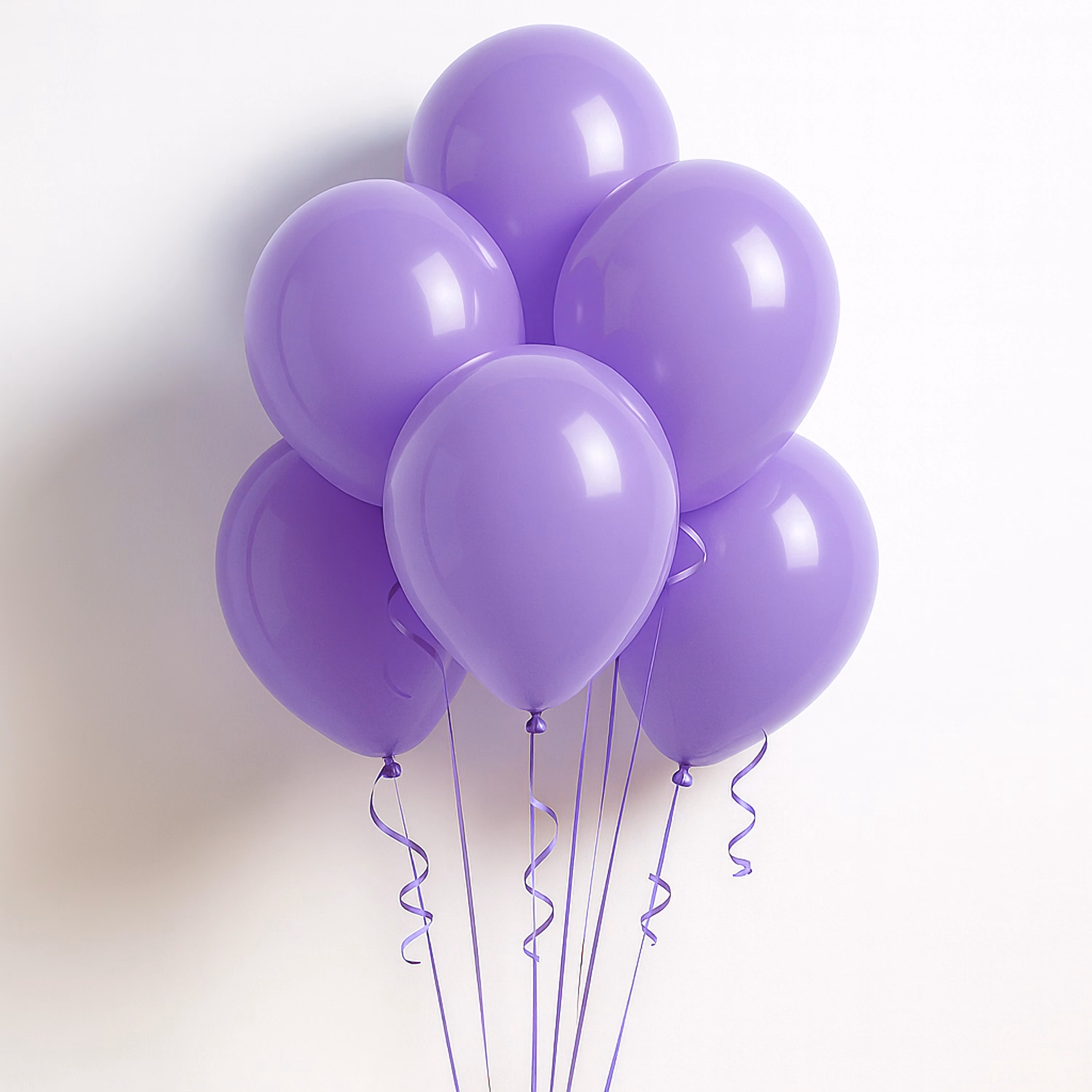 6 Purple Balloons