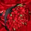 ⁦50 باقة زهور الزنبق الأحمر⁩ - الصورة ⁦2⁩