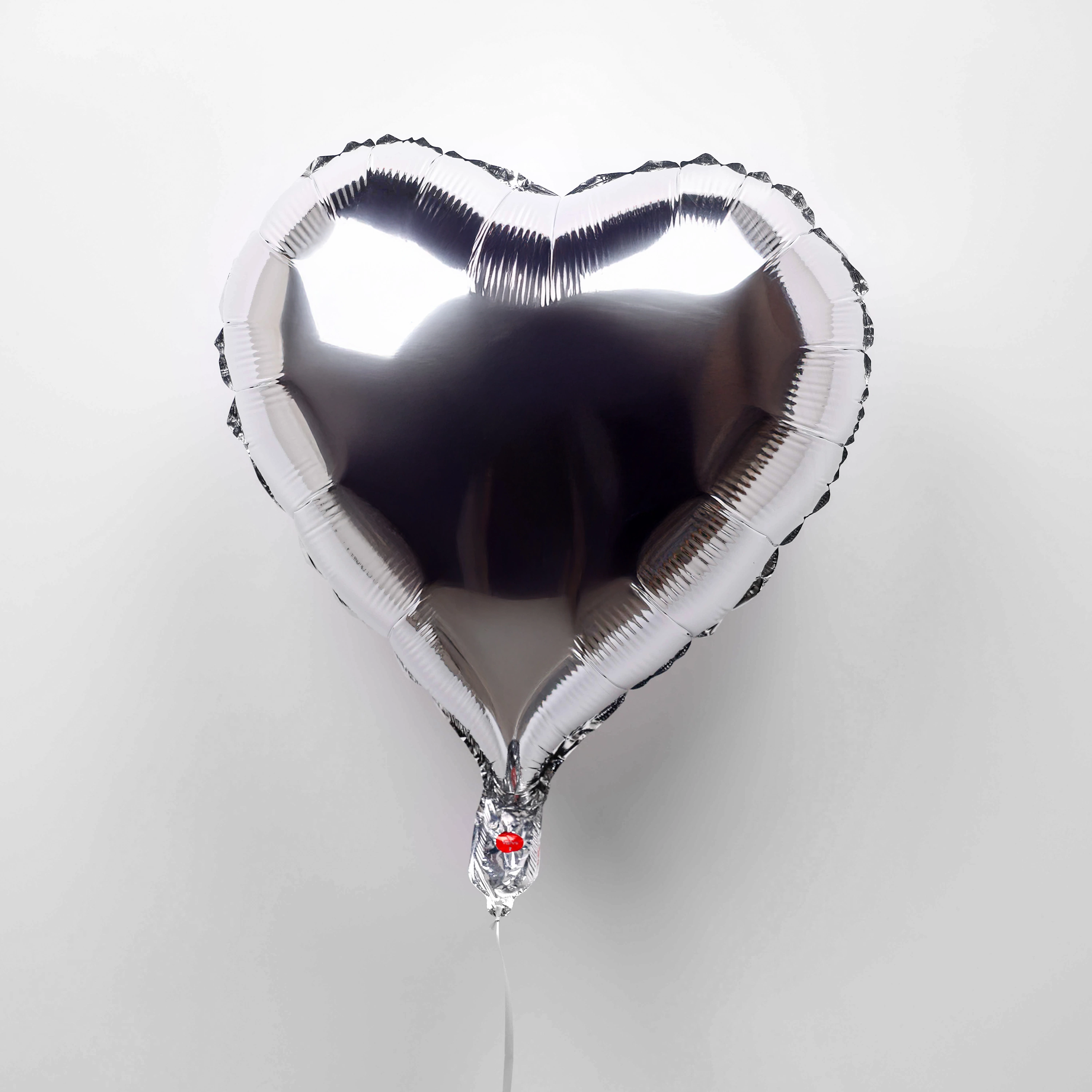 Silver Heart Balloon