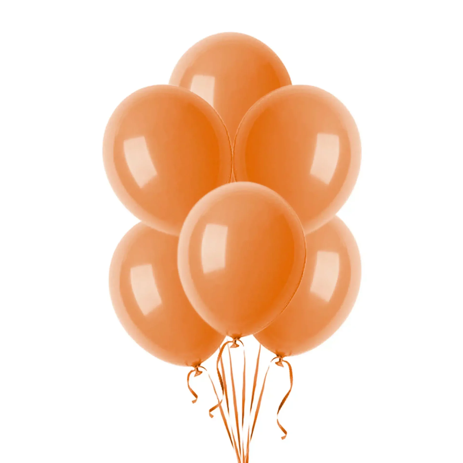 6 Orange Balloons